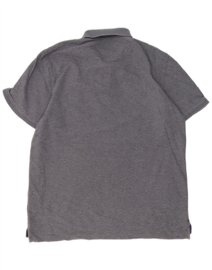 Camisa polo masculina IZOD grande algodão colorblock cinza