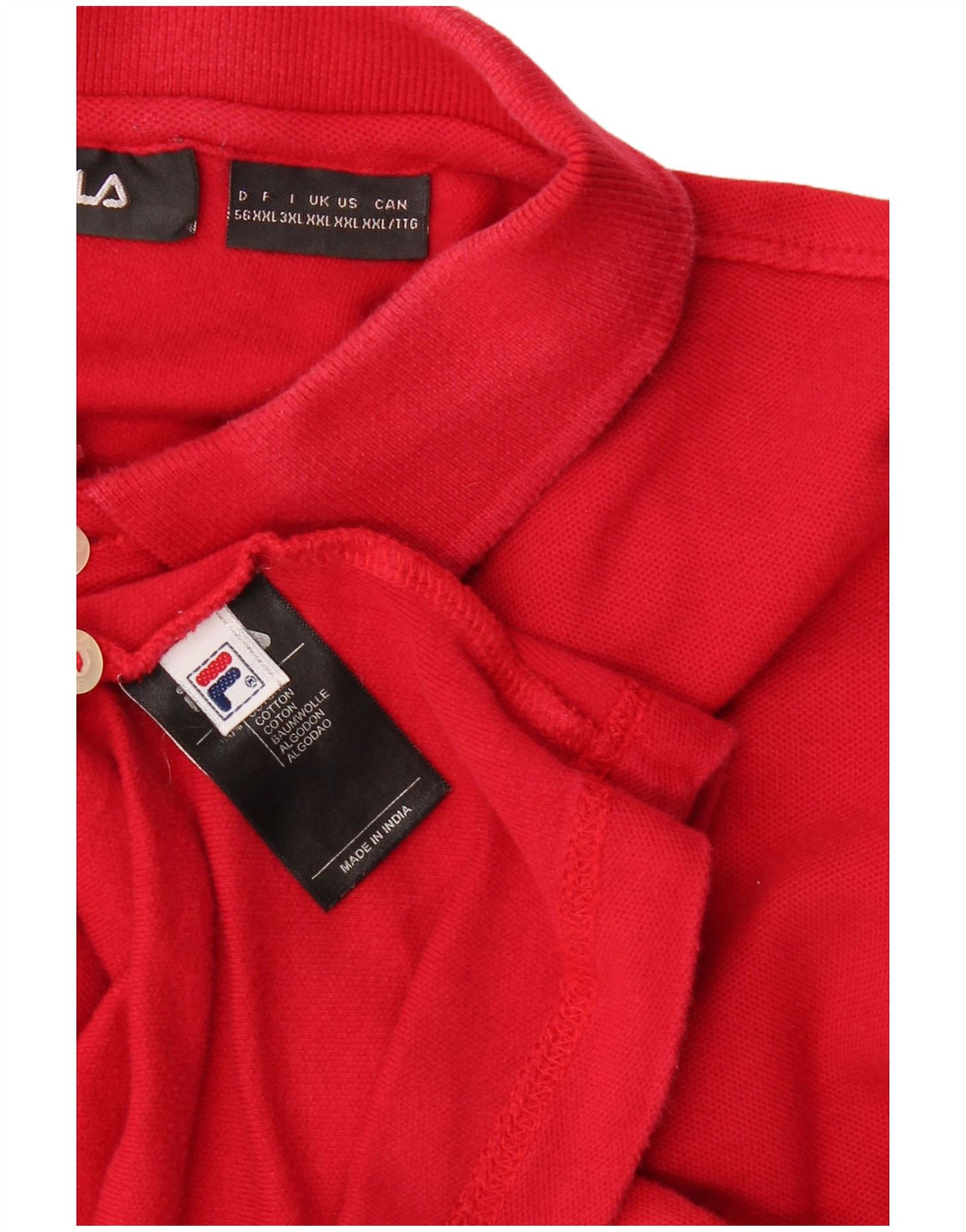 Camisa polo masculina FILA 2XL algodão vermelho