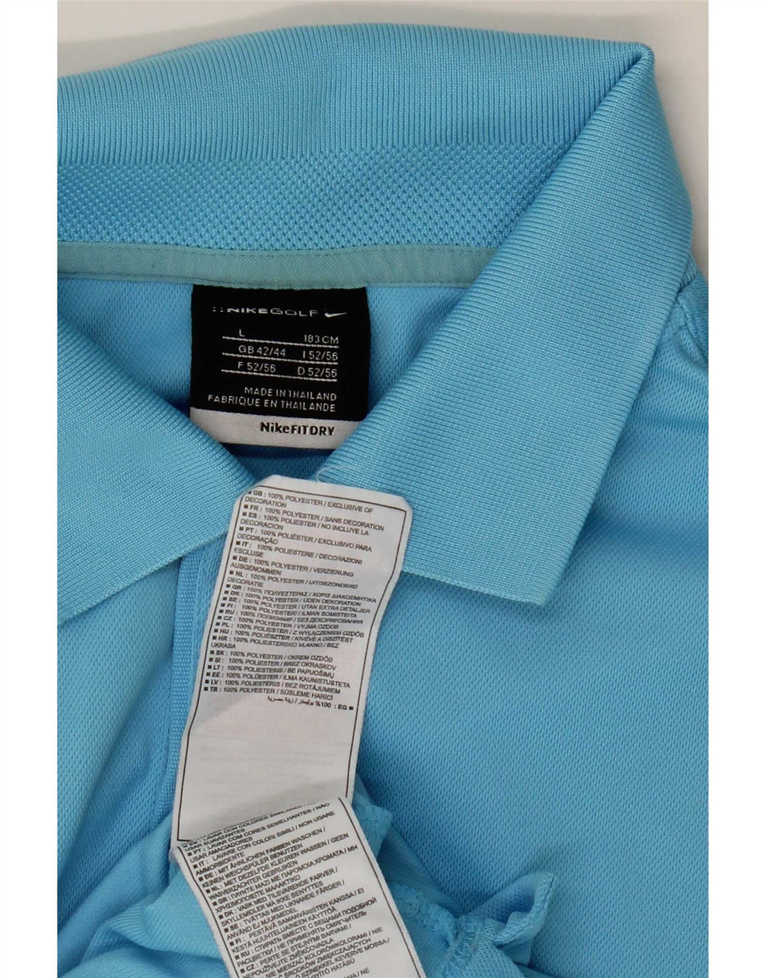 Camisa polo masculina Nike UK 42/44 grande azul poliéster