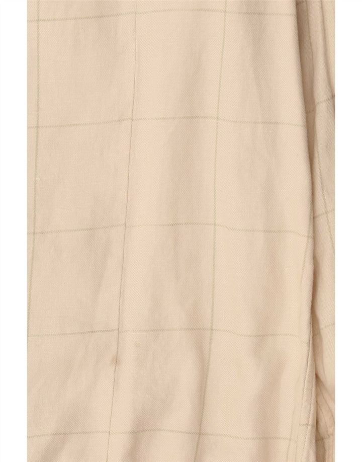 Camisa masculina Levi's de algodão xadrez bege médio