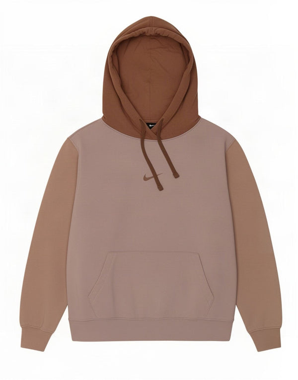 Nike Womens Oversized Hoodie Jumper UK 6 XS Rosa Colourblock Algodão