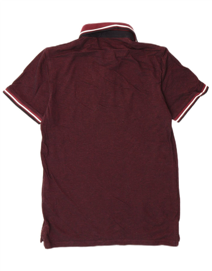 Camisa polo masculina JACK & JONES média algodão Borgonha
