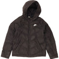Jaqueta acolchoada com capuz Nike Boys 12-13 anos grande poliéster preto