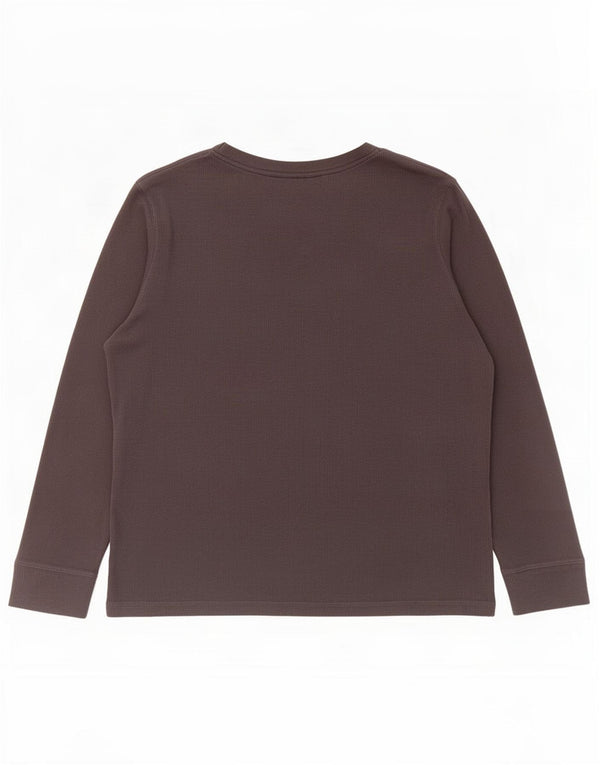 Top feminino Marks & Spencer manga comprida UK 20/22 2XL algodão cinza