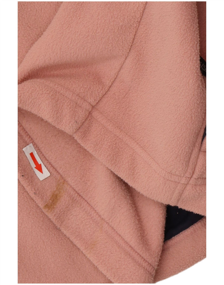 Jaqueta de lã feminina Musto Reino Unido 14 grande poliéster colorblock rosa