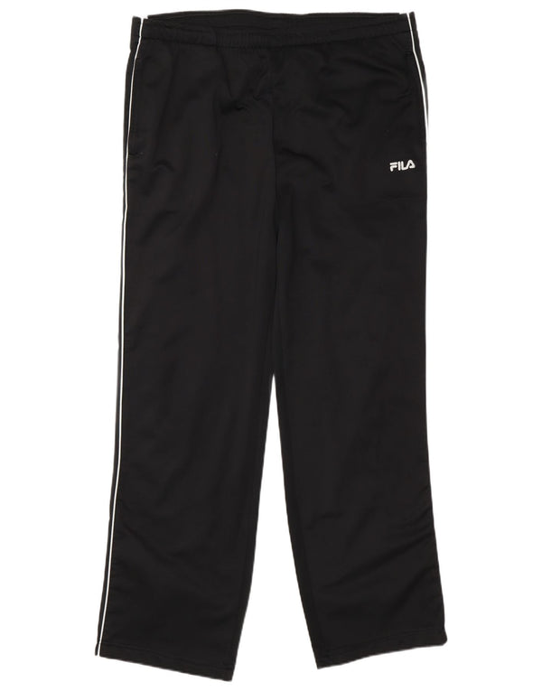 Calça de treino masculina Fila grande poliéster colorblock preto