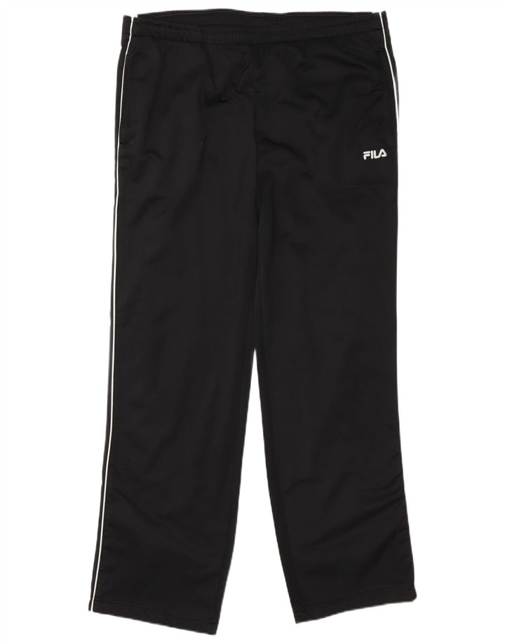 Calça de treino masculina Fila grande poliéster colorblock preto