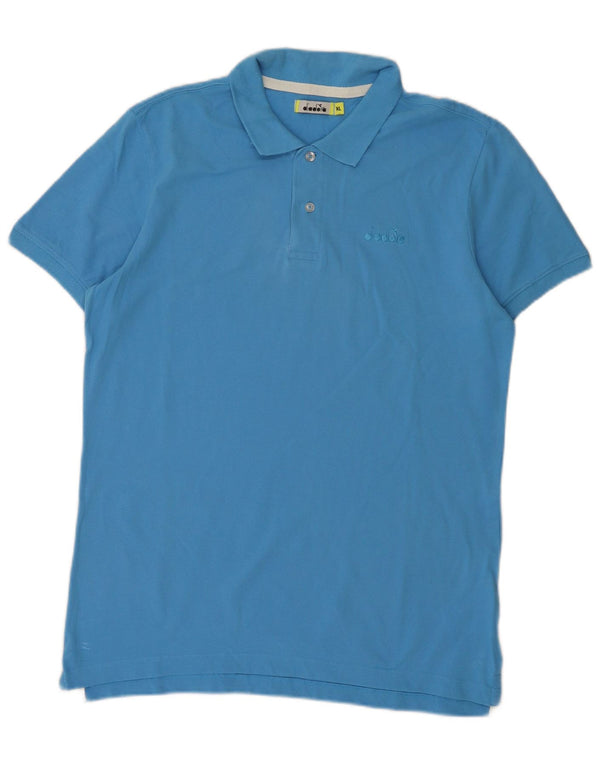 Camisa polo masculina Diadora XL azul algodão