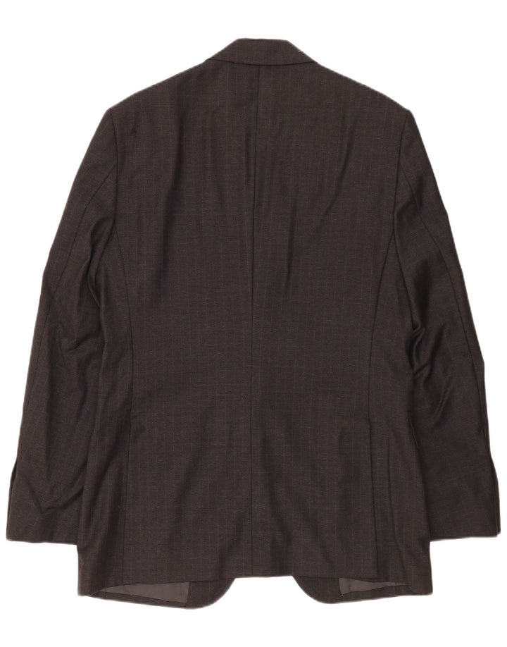 Jaqueta blazer masculina DOLCE & GABBANA com 2 botões Reino Unido 38 xadrez cinza médio