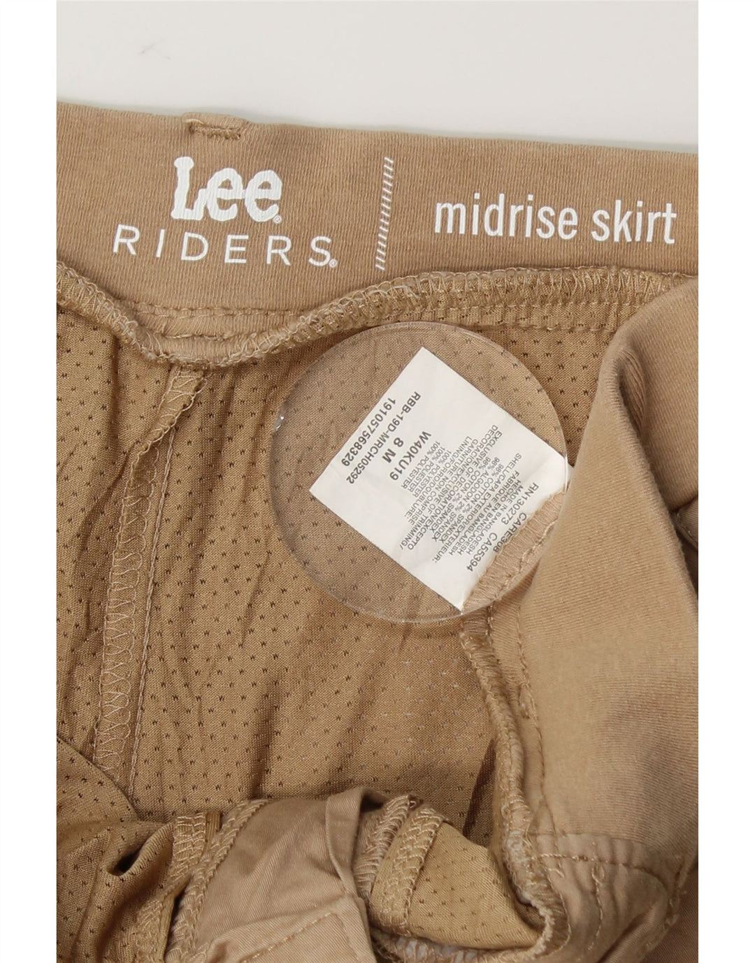 LEE Womens Riders Midrise Straight Skirt US 8 Medium W30  Beige Cotton Vintage Lee and Second-Hand Lee from Messina Hembry 