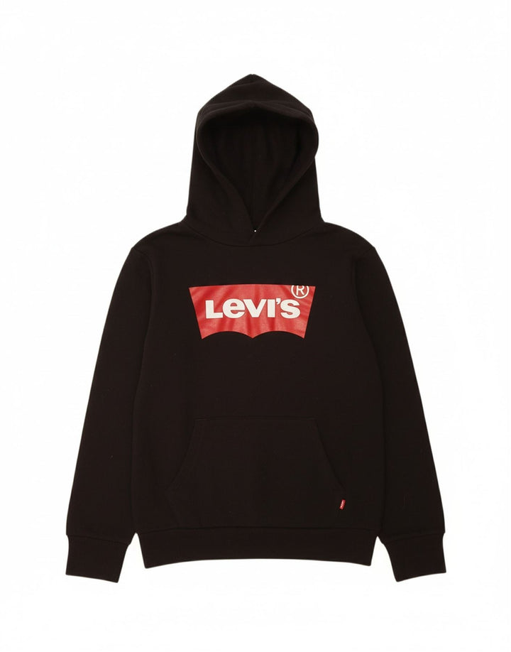 Suéter com capuz gráfico LEVI'S Boys 13-14 anos algodão preto