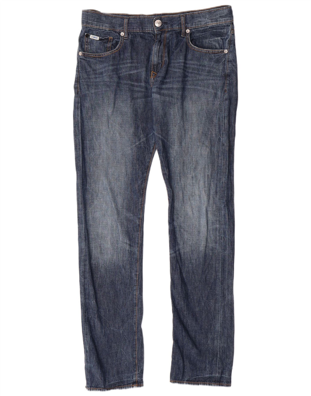 RIFLE Mens Straight Jeans W32 L33 Blue Cotton