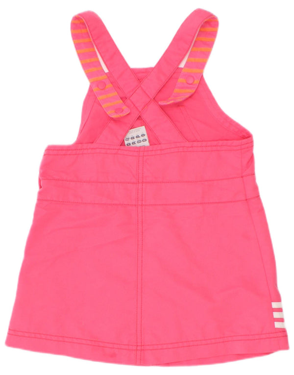 Vestido Dungaree gráfico Adidas para meninas 2-3 anos rosa poliéster