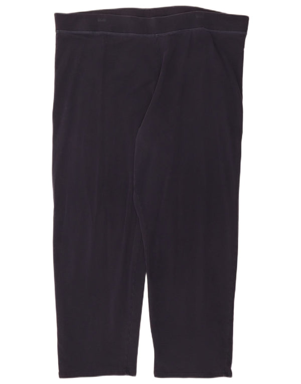 Leggings femininos Marks & Spencer Reino Unido 24 4XL algodão azul marinho