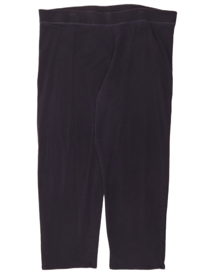 Leggings femininos Marks & Spencer Reino Unido 24 4XL algodão azul marinho