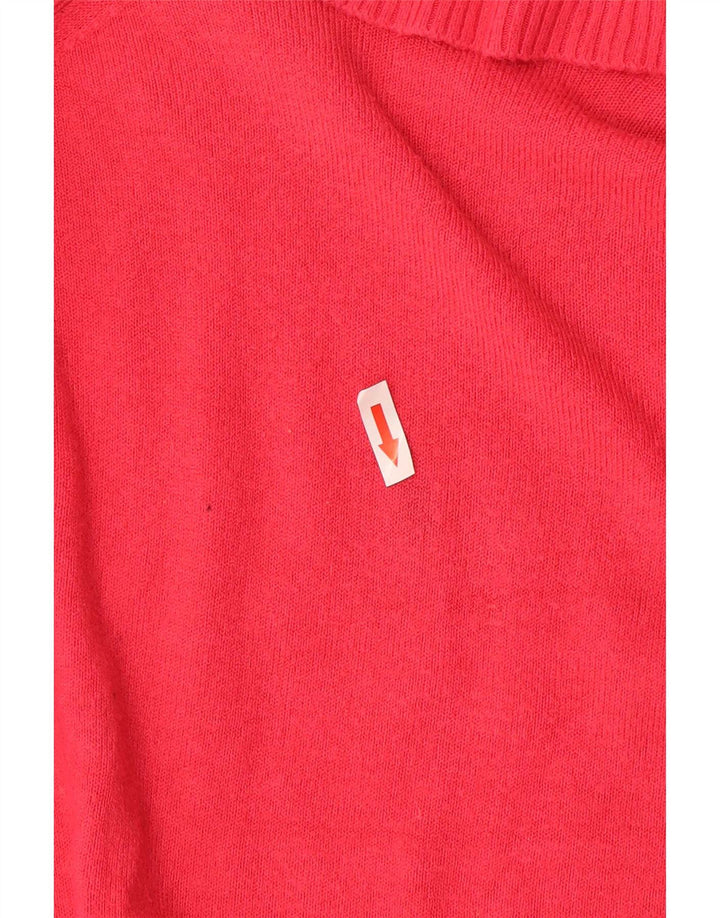 Suéter feminino Marks & Spencer com gola redonda Reino Unido 14 acrílico rosa médio