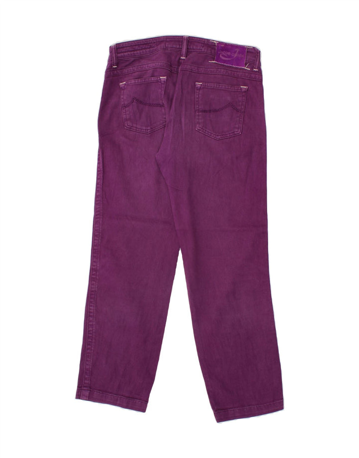 JACOB COHEN Womens Tailored Tapered Jeans W31 L29 Purple Cotton Vintage Jacob Cohen and Second-Hand Jacob Cohen from Messina Hembry 