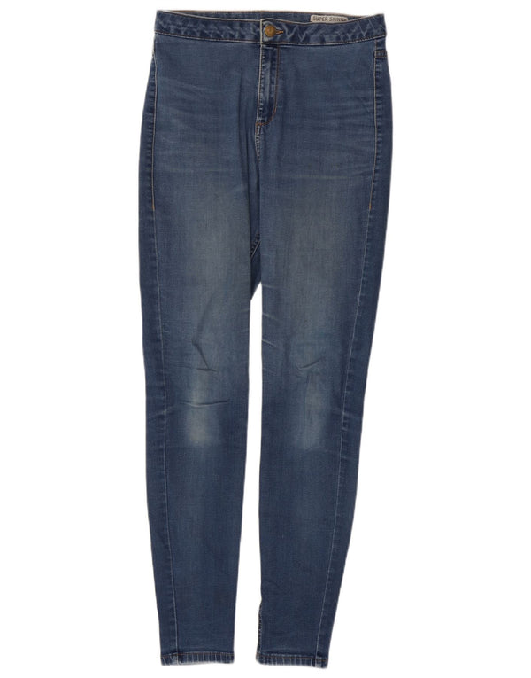 Calça jeans feminina Marks & Spencer super skinny UK 12 médio W30 L29 azul marinho