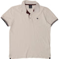 Camisa polo masculina de manga curta Champion pequena de algodão branco
