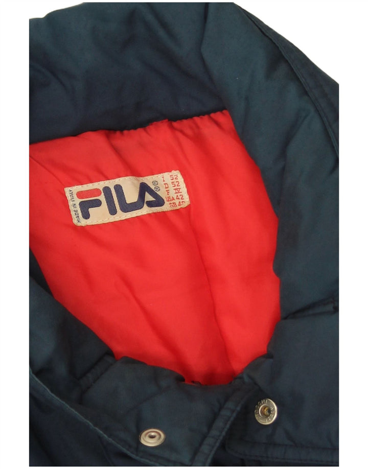 Jaqueta acolchoada masculina Fila IT 52 XL azul marinho Colourblock poliamida