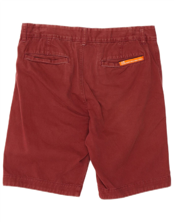 Superdry Mens Chino Shorts Pequeno W32 Marrom Algodão
