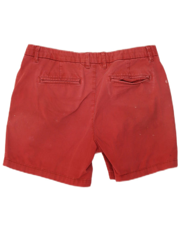 Shorts Chino Feminino Fat Face UK 10 Pequeno W32 Algodão Vermelho