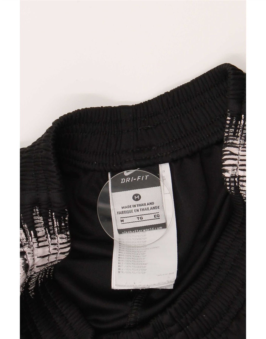 Calça Nike Masculina Dri Fit Treino Médio Preto Risca de Giz Poliéster