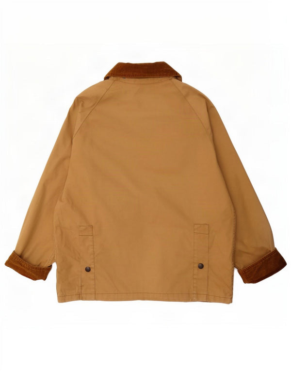 Jaqueta masculina Barbour Bedale de algodão encerado Reino Unido 38 bloco colorido bege médio