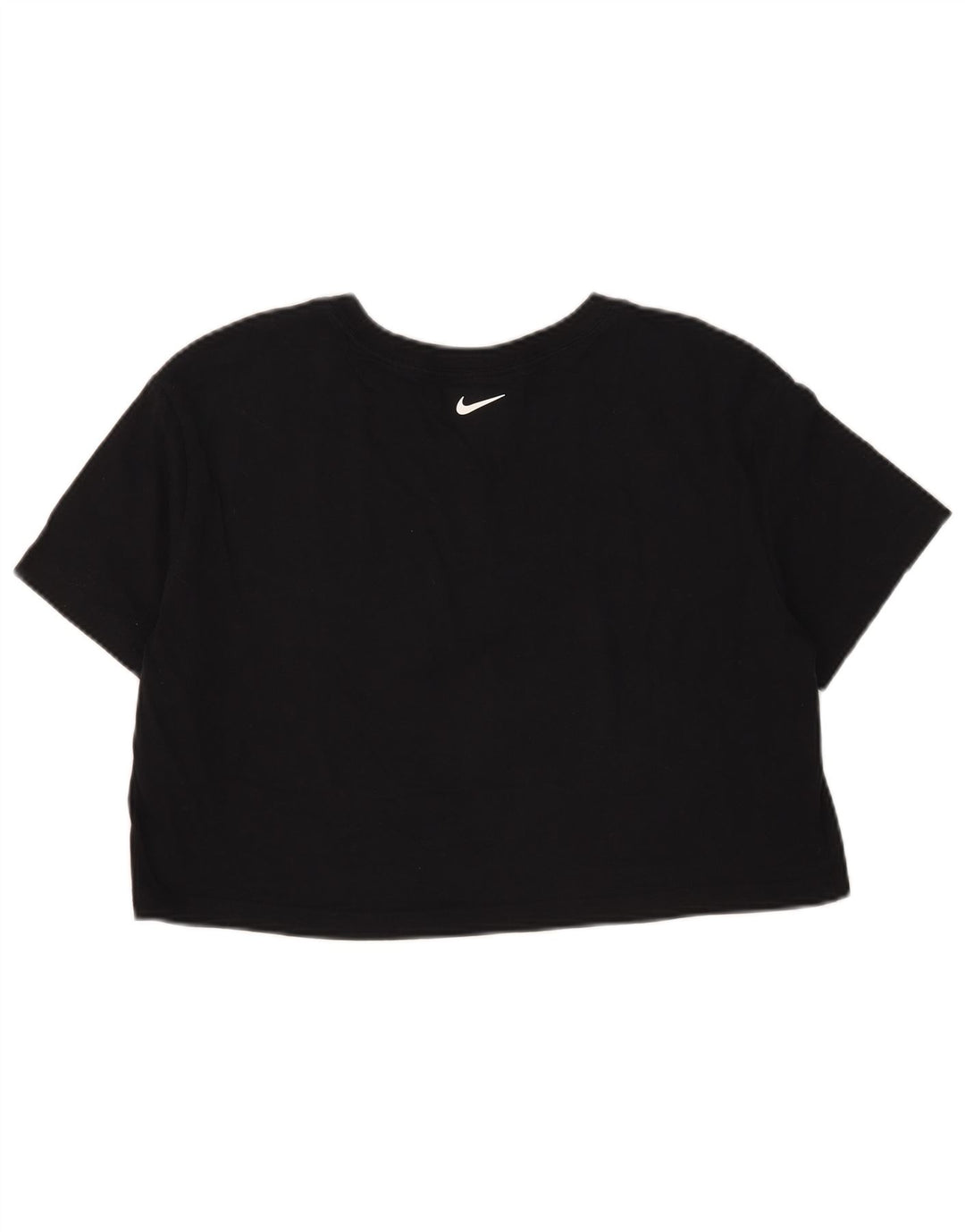 Camiseta Nike Feminina Crop Top UK 14 Médio Algodão Preto