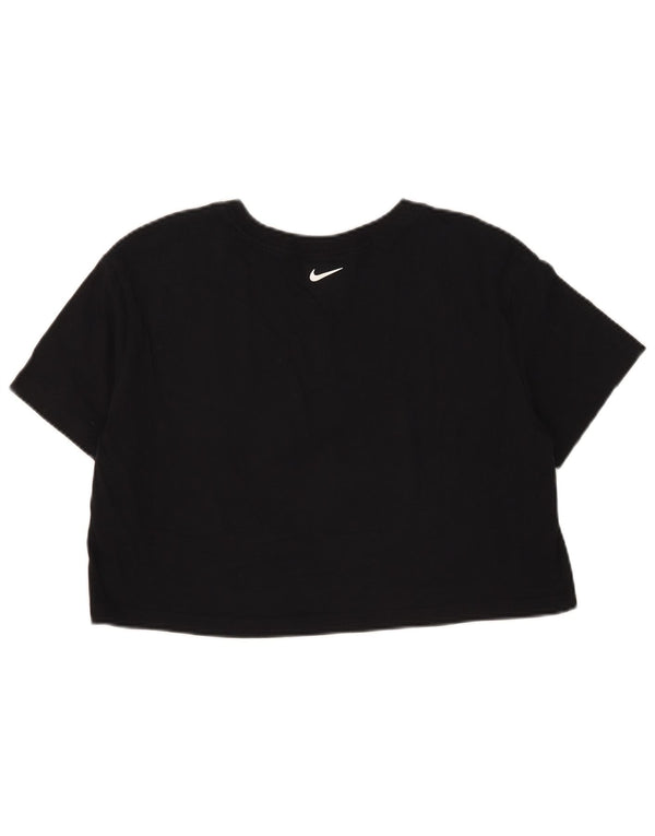 Camiseta Nike Feminina Crop Top UK 14 Médio Algodão Preto