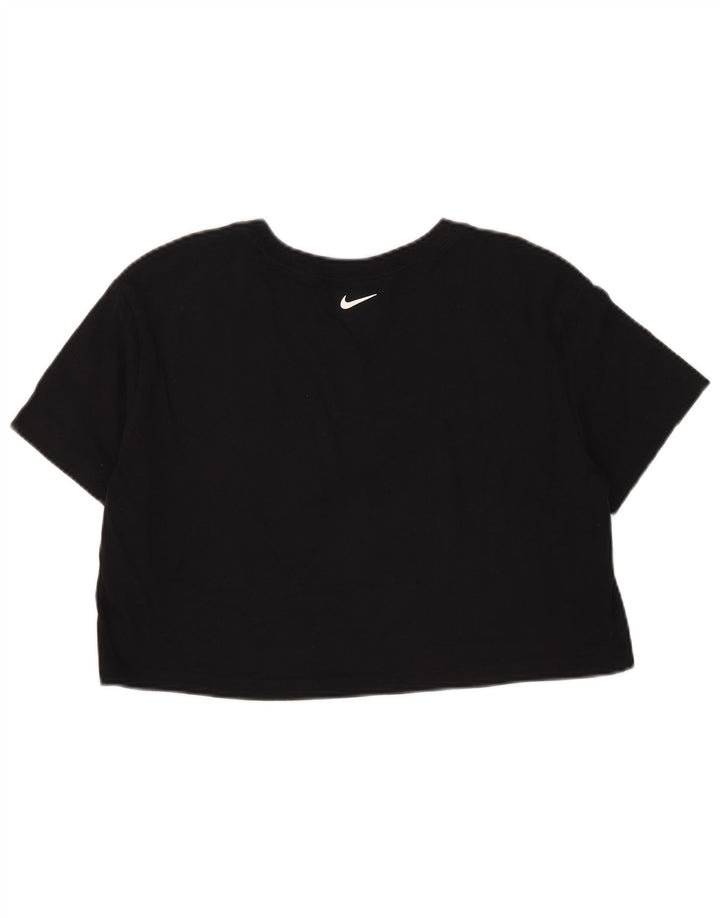 Camiseta Nike Feminina Crop Top UK 14 Médio Algodão Preto