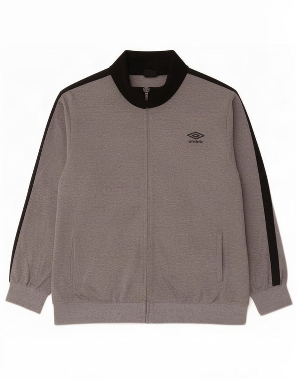 Umbro Mens Tracksuit Top Jacket IT 60 3XL Cinza Colourblock Algodão