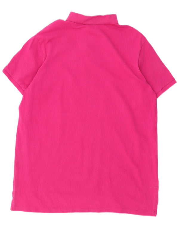 Polo Ralph Lauren Mens Custom Fit Camisa Polo XL Algodão Rosa