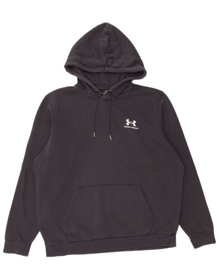 Under Armour Mens Hoodie Jumper Grande Algodão Preto