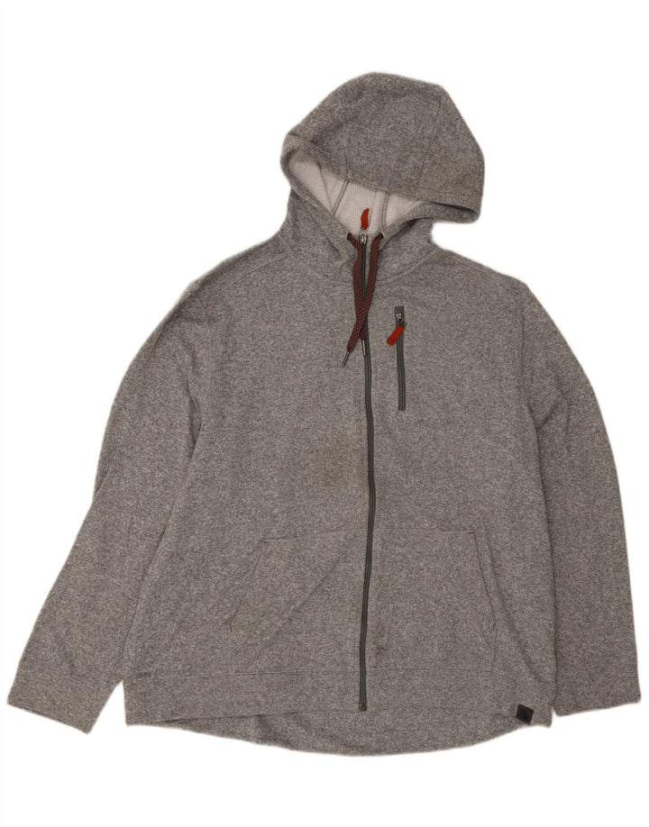 L.L.Bean Suéter masculino com capuz e zíper XL poliéster cinza