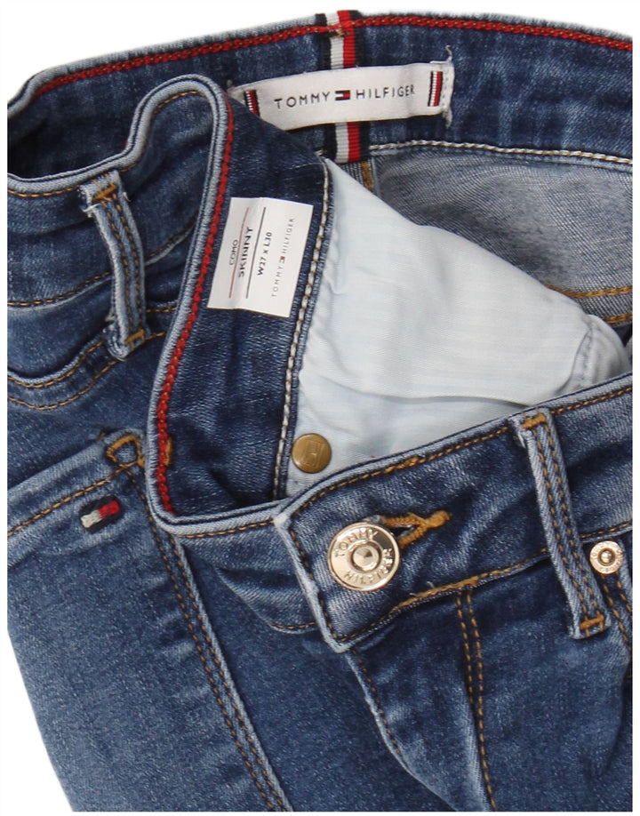 TOMMY HILFIGER Feminino Como Skinny Jeans W27 L30 Azul Algodão