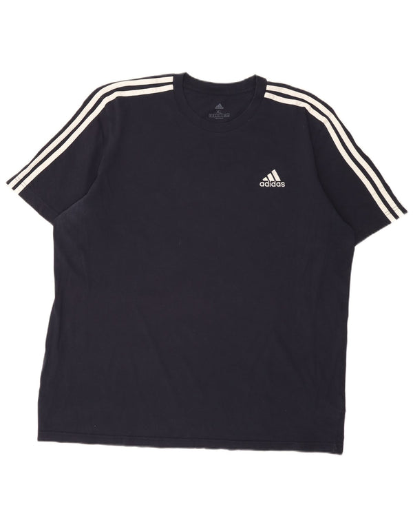 Camiseta masculina Adidas Top XL azul marinho algodão