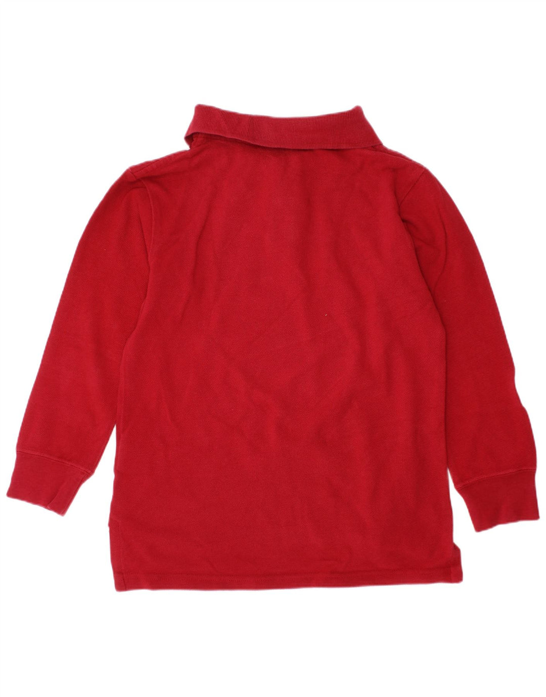 POLO RALPH LAUREN Camisa polo masculina de manga comprida 3-4 anos algodão vermelho