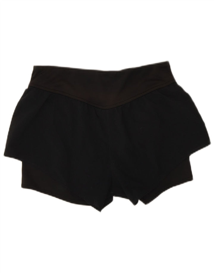 Reebok Womens Speedwick Sport Shorts UK 8/10 Pequeno Poliéster Preto