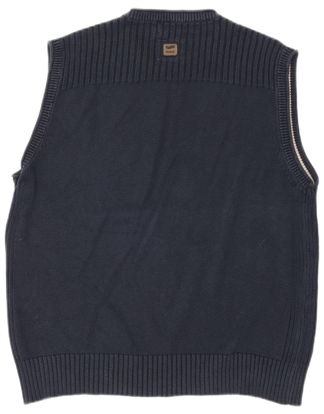 Gas Mens Colete Regata 2XL Algodão Azul Marinho