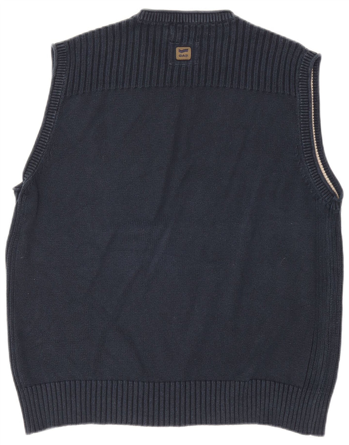 Gas Mens Colete Regata 2XL Algodão Azul Marinho