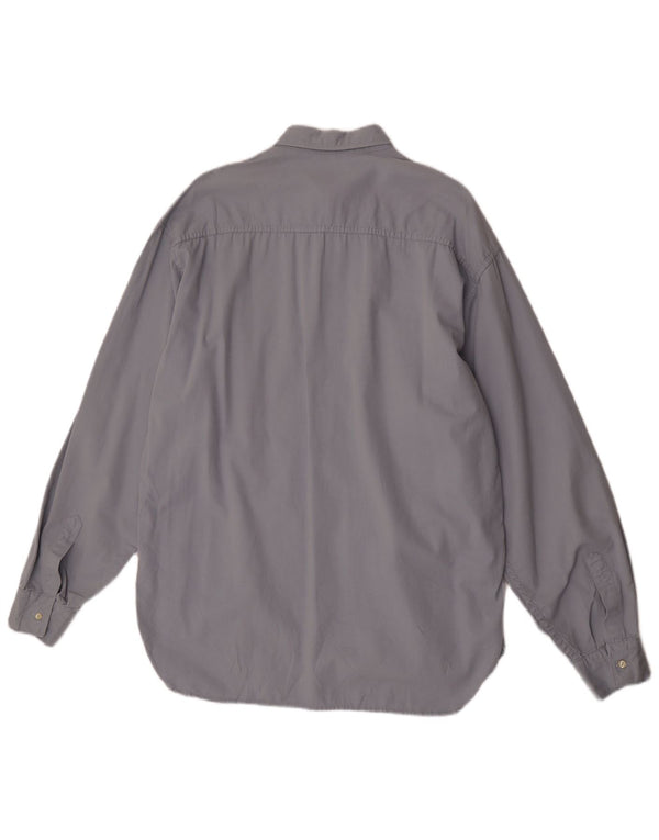 Camisa masculina Replay XL azul algodão