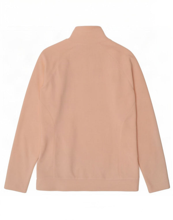 Suéter de lã feminino Columbia com zíper e gola UK 14 poliéster rosa médio