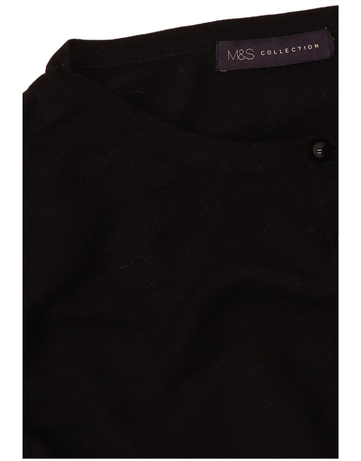 Suéter cardigã feminino MARKS & SPENCER Reino Unido 14 médio preto