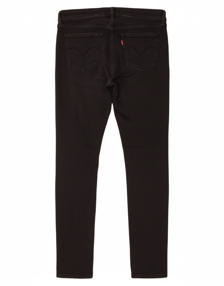 Calça jeans feminina LEVI'S 711 desgastada W30 L29 preta