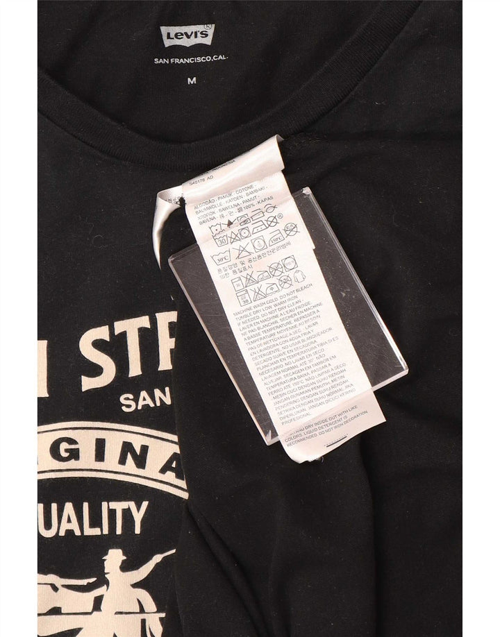 Camiseta gráfica masculina Levi's Top médio algodão preto