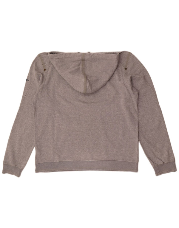 Jumper com capuz gráfico masculino Champion XL cinza manchado de algodão