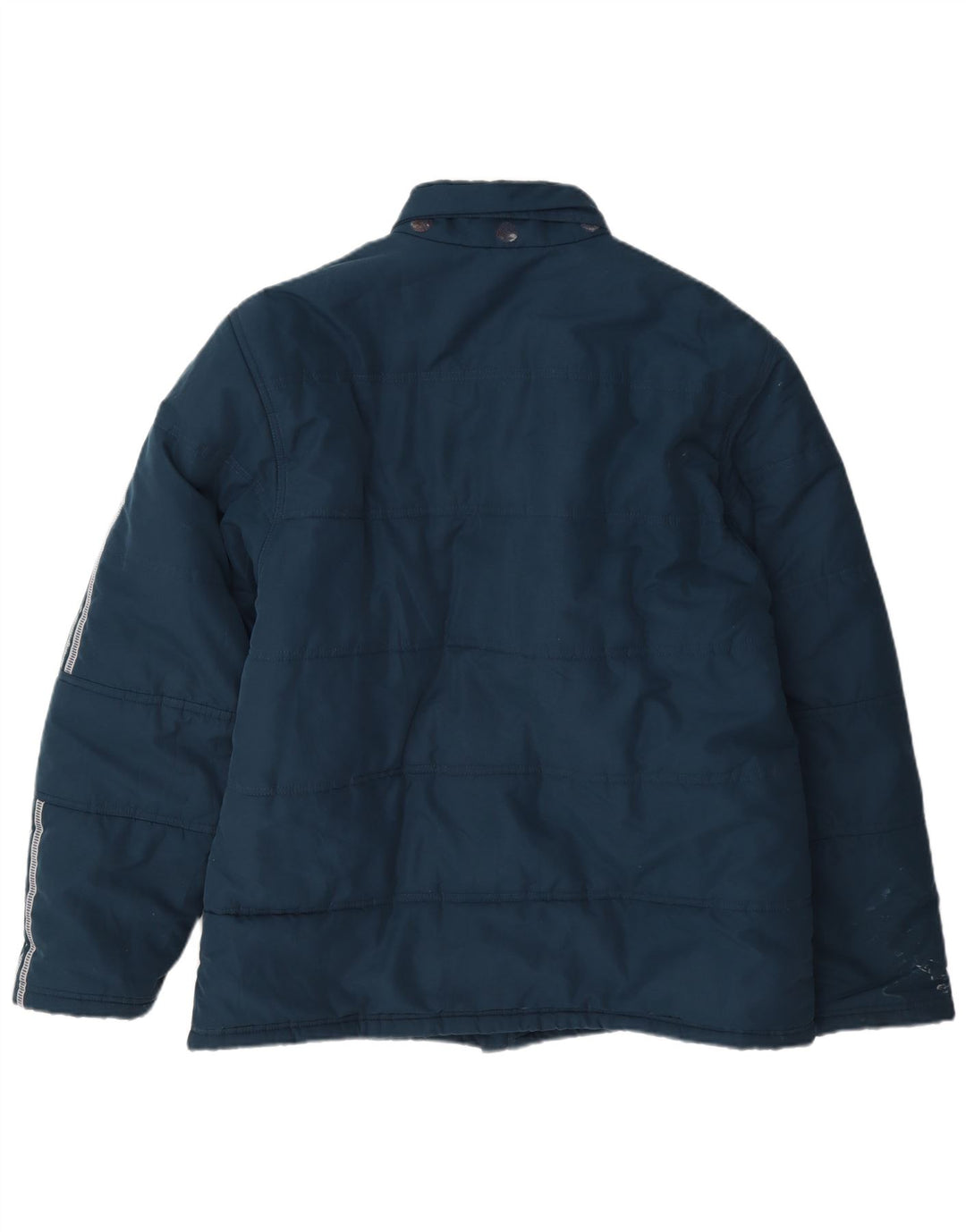 Jaqueta acolchoada masculina Adidas UK 38 poliéster azul marinho médio