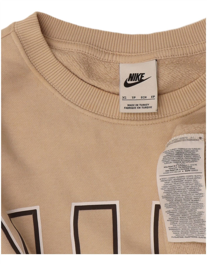 Moletom gráfico masculino Nike Jumper XS algodão bege