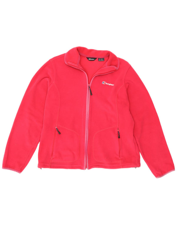 Jaqueta de lã feminina Berghaus UK 12 poliéster rosa médio